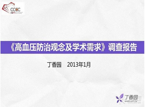 《高血压防治观念及学术需求》调查报告